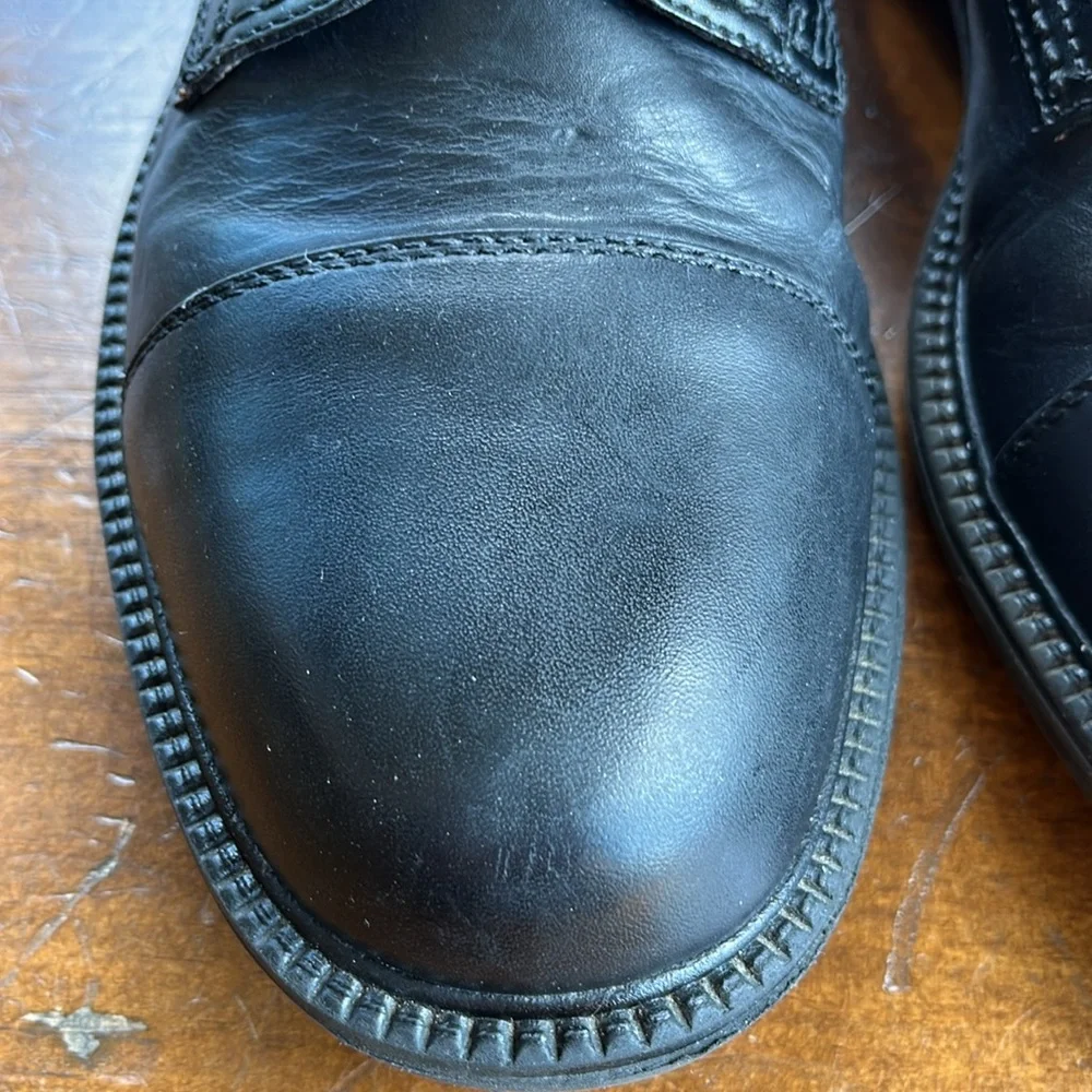 Dockers Black Leather Gordon Dress Cap Toe Oxford 090-2214 Sz 10.5